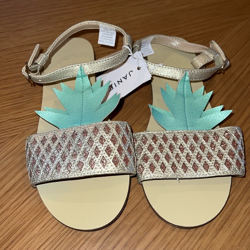 Janie and Jack girl pineapple sandals